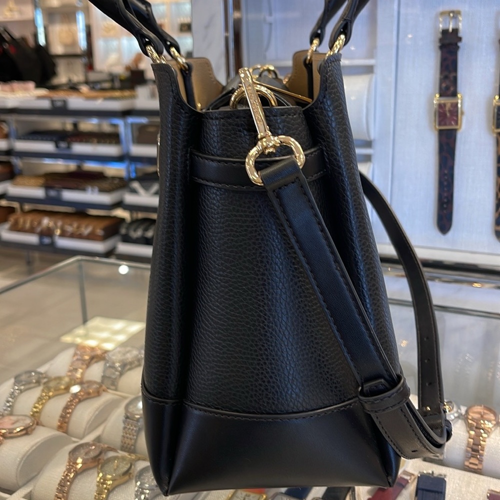 Michael Kors Mercer Large Top-Zip Belted Satchel Crossbody Center Zip Bag Purse - Picture 7 of 16